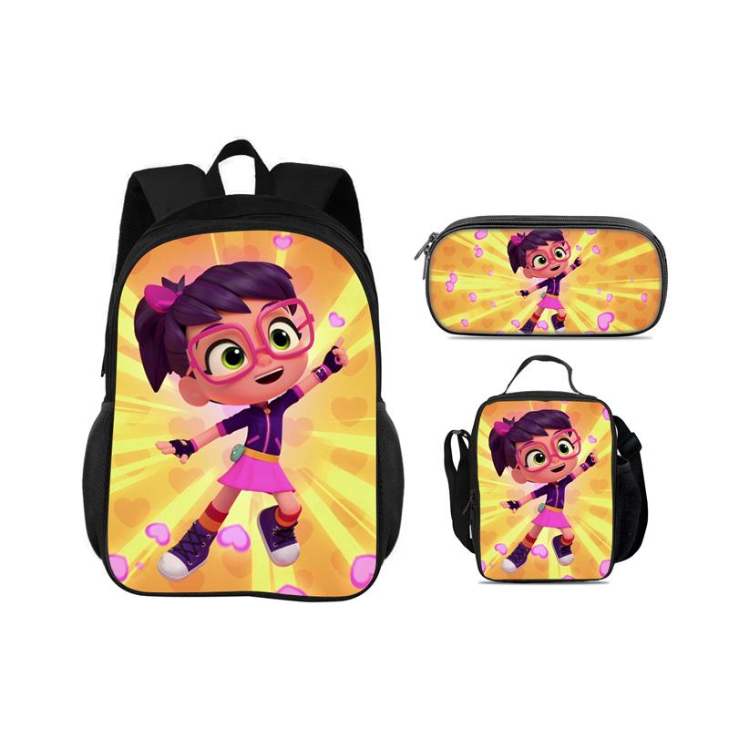 Abby Hatcher rugzak, etui, icepack, 3-delige set, nieuwe cartoonprint, beste verjaardagscadeau voor jongens en meisjes die naar school gaan