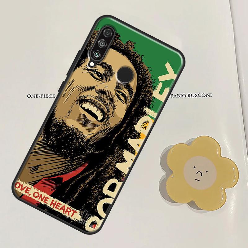 Bob Marley Hülle für Huawei Nova Y60 Y70 Y90 Y61 Y91 3i 7i 8i 11i Nova 9 10 SE 11 Pro P20 P40 P30 Lite