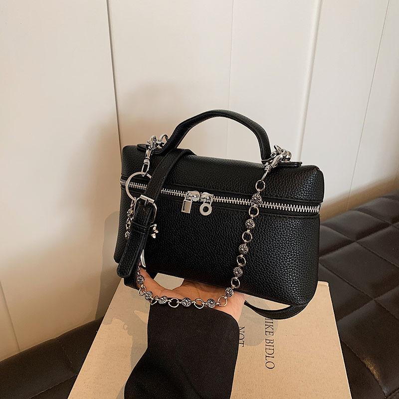 Neue modische High-End-Ketten-Tasche in Unifarbe, tragbar, Schultertasche, Umhängetasche, trendige Damenhandtasche