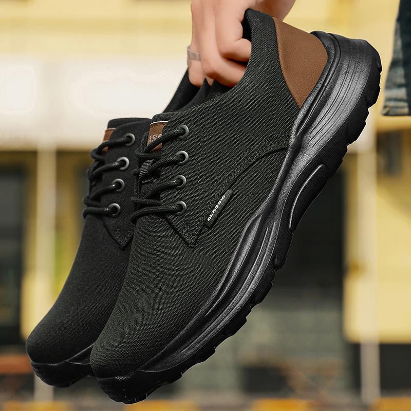 Autumn Canvas Shoes Sneakers For Men Light Breathable Men'S Outdoor Shoes Slip-On Comfortable Male Shoes Loafers Casual Walking