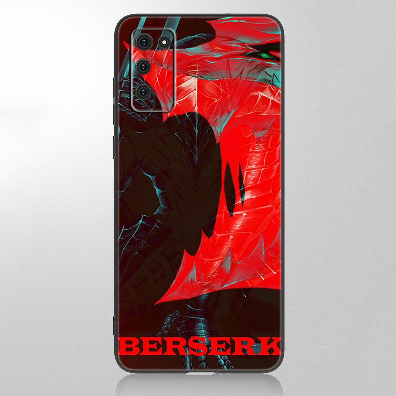 Anime Berserk Guts Phone Case For Samsung Galaxy A12 A02S A22 A32 A52 A72 A71 A51 A41 A31 A21 A11 A50 A70 A10S A20S Black Cover
