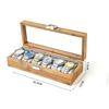 New 3/6/10/12 Girds  Bamboo Watches Storage Clock Box Watch Holder Organizer Watch Display Box For Handmade Festive Gifts