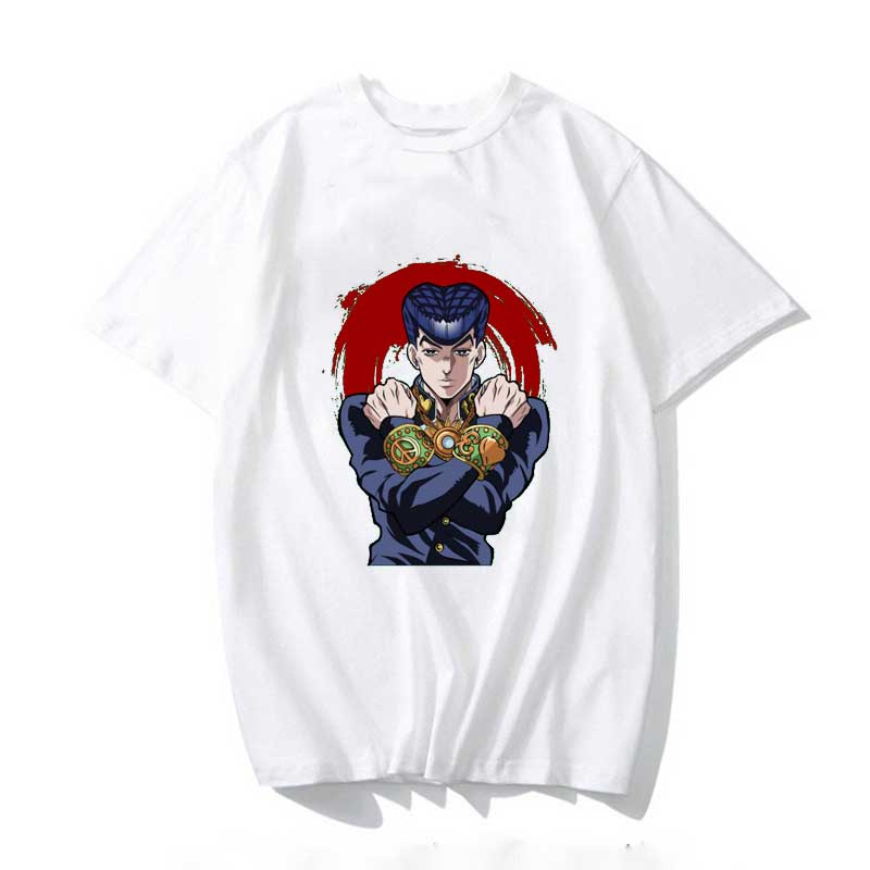 

Anime JoJos Bizarre Adventure 2026 Summer New100cotton Tshirt Josuke Higashikata unisex Short sleeve loose Y2K art shirt S