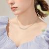 Moissanite Diamond Necklaces for Women, Dainty 14k Gold/925 Sterling Silver Choker Necklace Gold Plated Jewelry Trendy Gift