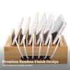 Bamboo Organizer Stand Space-Saving Dock Tidy for Students