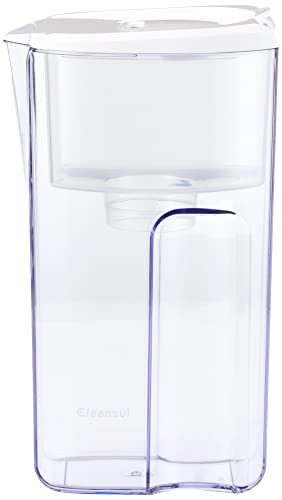 Cleansui Water Purifier, Pot-Type, Includes 1 Cartridge [Main Unit CP405-WT] Filtered Water Capacity: 1.4L, Total Capacity: 2.2L, Medium Capacity Mode
