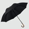 British Retro Style Wooden Curved Handle Extra-Large Reinforced Thickened Sturdy Wind-Resistant Storm-Proof Automatic Long-Handle Umbrella