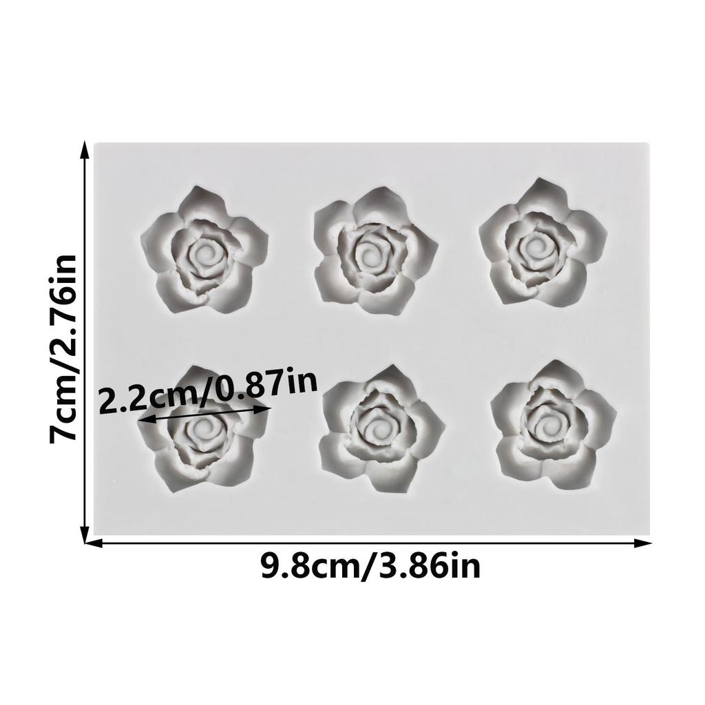 Flower Silicone Molds Hibiscus Flower Rose Flower Fondant Mold Cake Decorating Tools Cupcake Topper Candy Chocolate Gumpaste Mold