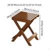 Bamboo Folding Stool Fishing Outdoor Foldable Camping Seat for Hiking