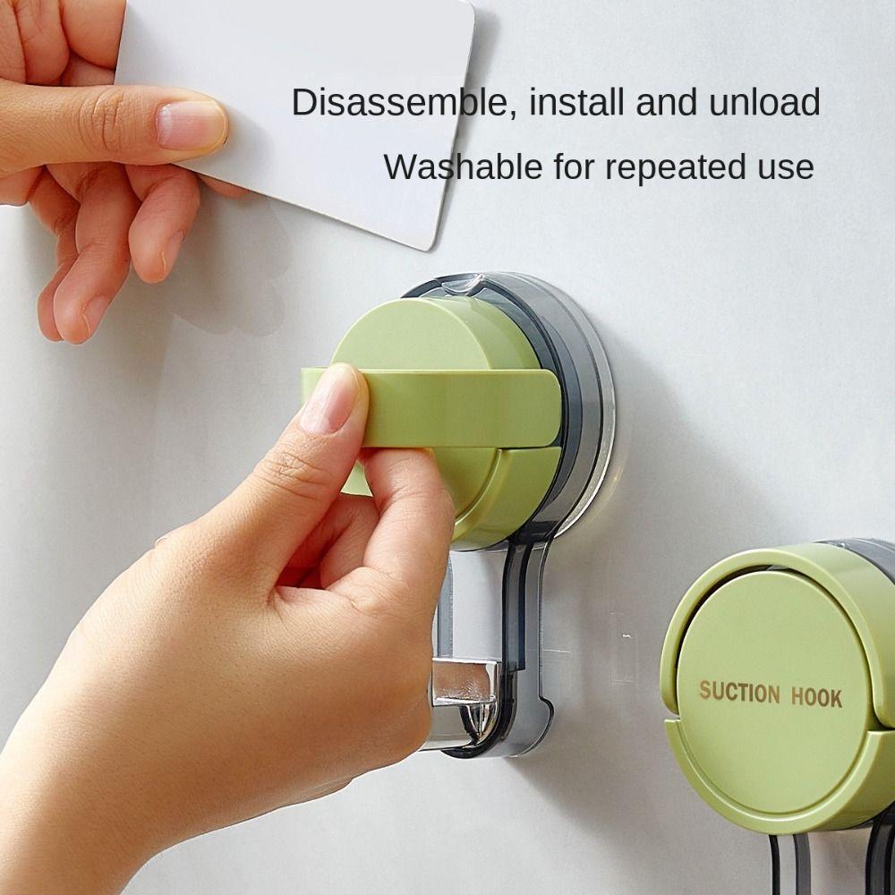 

Reusable Storage Rack Punch Free Hanger Hook Durable Suction Cup Hook Bathroom жовтий