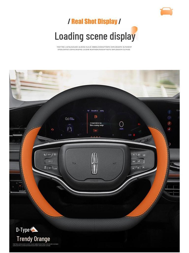 Lincoln Nautilus & Aviator Genuine Leather Steering Wheel Cover