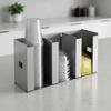 Cup Dispenser Holder Organizer Lid Storage Rack Divider Stainless Steel Space Saving