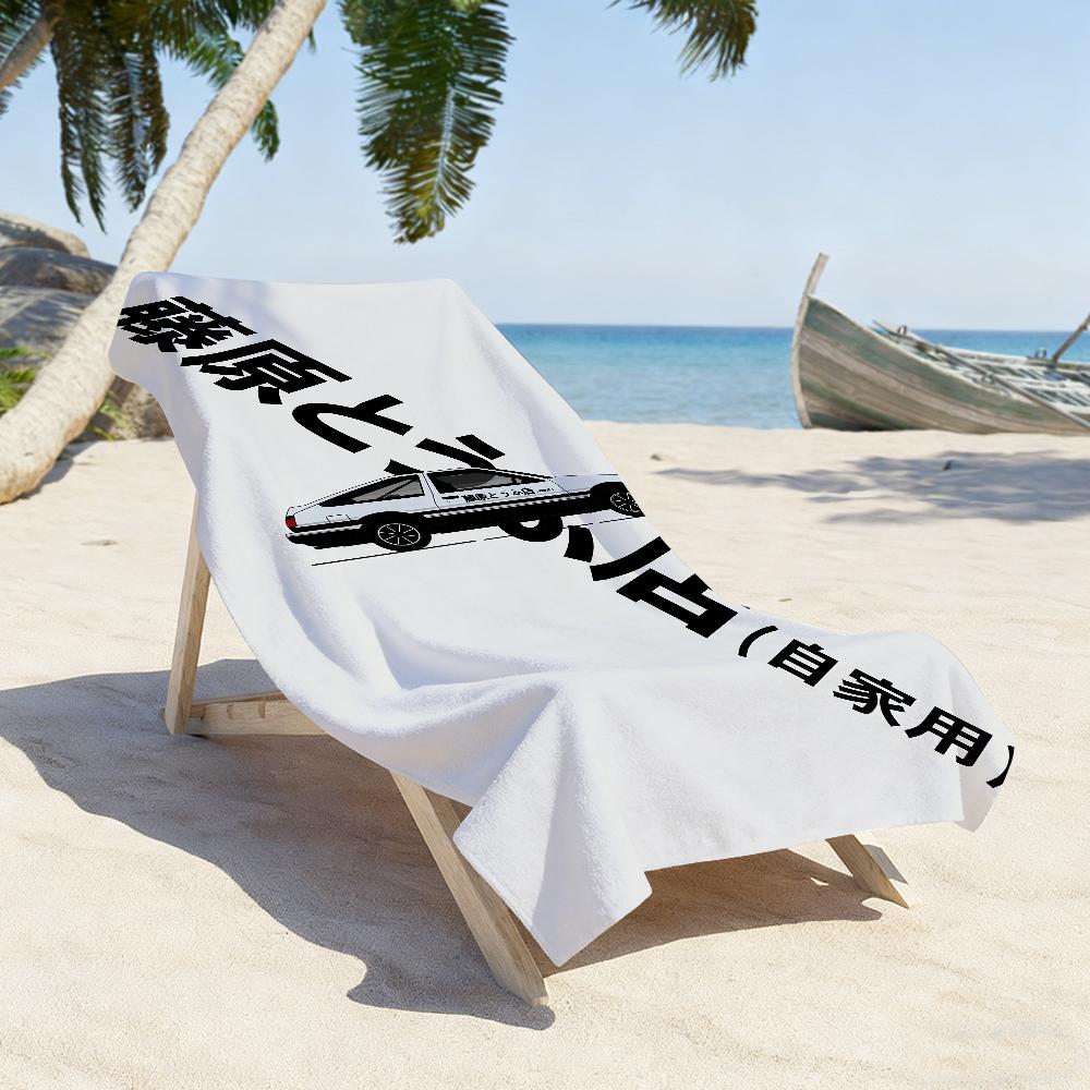 Classic Anime I-Initial D Towel Soft Pool Gift For Travel Gym Shower Camping Quick Dry Sports Large Beach Towels