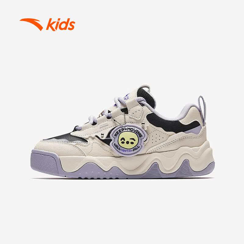 ANTA Girls Casual Low-Top Lace-up Sneakers 5.5Y