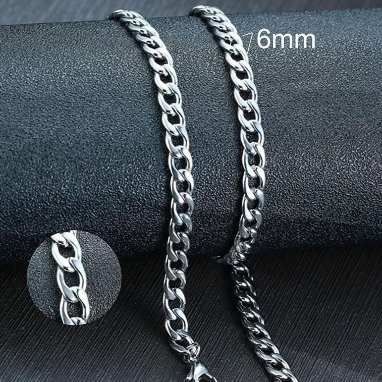 Men's Hip Hop Thick Gold, Black, and Silver Stainless Steel Titanium Chain Necklace