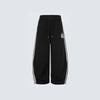 Unisex Relaxed Fit Waffle Knit Jogger Pants With Embroidered Patch Drawstring Waist