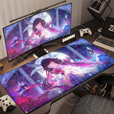 HD XXL Cute Genshin Impact Columbia Mouse Pad Kawaii Girls Keyboard Xmm Mousepad PC Large Table Pad Gaming Laptop Desk Mat