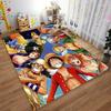 Anime Style Carpet with Colorful Characters and Tropical Theme Suitable for Use As an Anti-slip for Living Room Bedroom Sofas