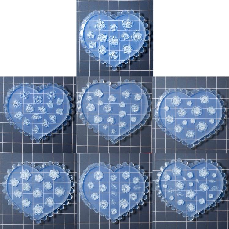 Silicone Flower Nail Art Mold Embossed Jewelry Mould Handmade Crafts Making Mold