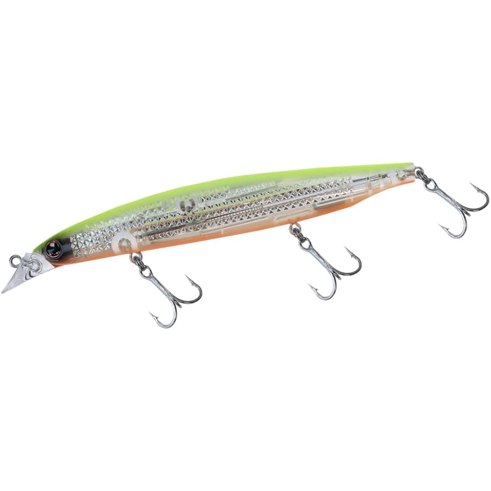 Daiwa Shoreline Shiner Z Vertis R125F-LI Fishing Lure Laser Impact Chartreuse Back 125mm