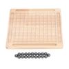 Magnetic Chess Game with Wooden Board 20pcs Stones Educational Interactive Magnetic Stones Game for