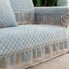Luxury Solid Color Sofa Sets Cover Thick Sofa Slipcovers L Shaped Sofa Towel Lace Decor Couch Covers for Living Room