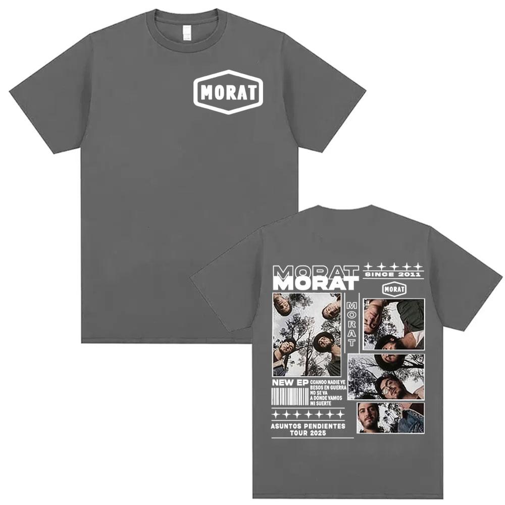 

2025 Summer Morat Band Asuntos Pendientes Tour Merch T Shirts Men Women Harajuku Trend Tee 100% Pure Cotton Printed T-shirt Y2k S