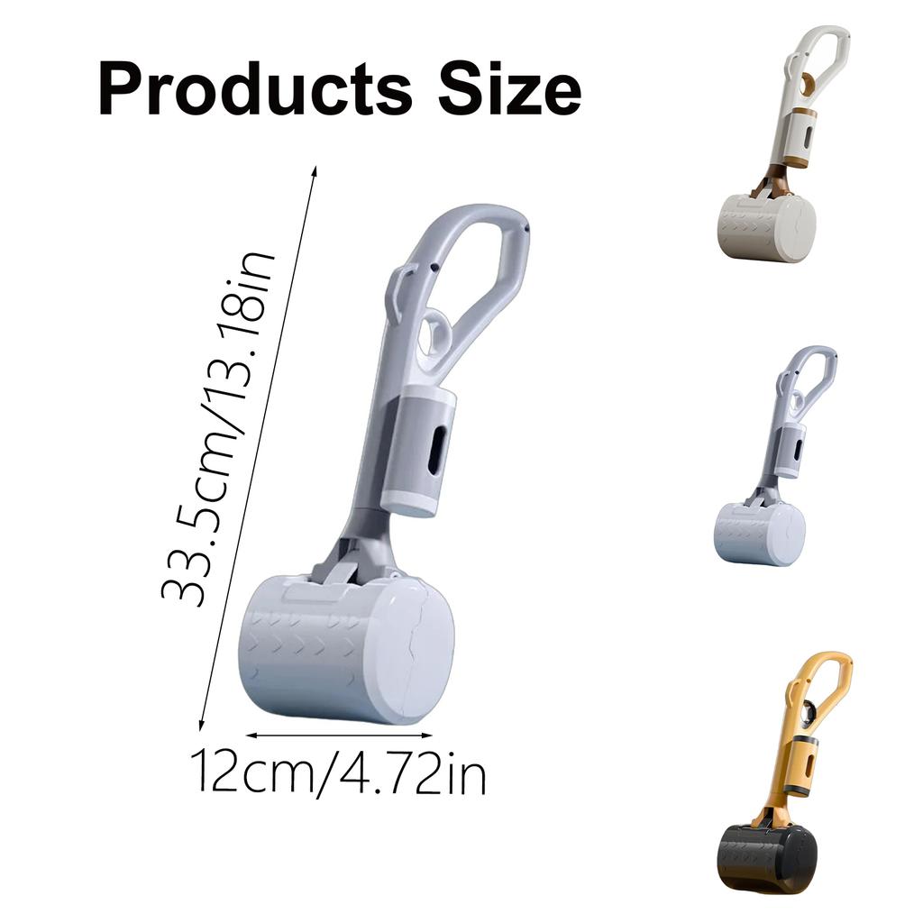 Convenient Dog Pooper Scooper Poop Picker with Poop Bag Holder Pet Waste Scooper Outdoor Poop Grabber Pet Walking Supply