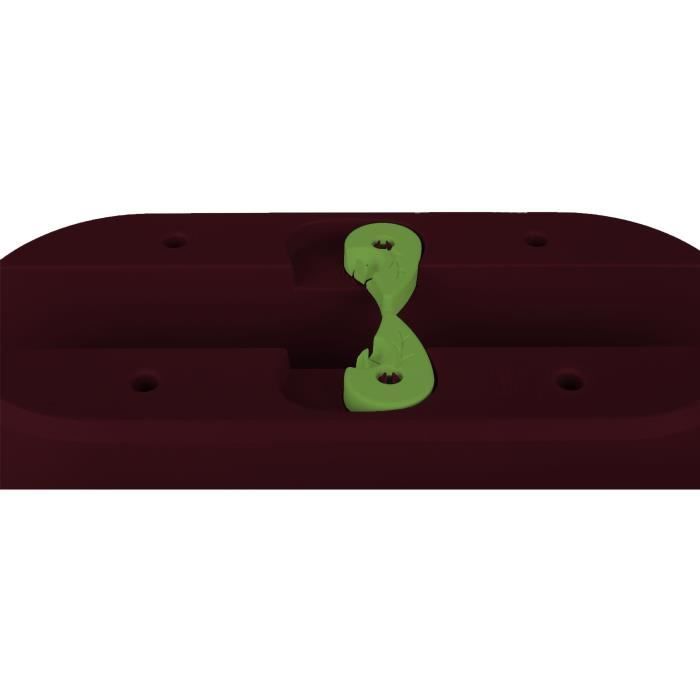 EDA Jardinière Cavalière OSAKA 19,5 L - 56 x 30,1 x H.20,6 cm - Rouge bourgogne - Pour Balcons et Rambardes