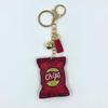 Rhinestone Potato Chip Keychain with Tassel – Fashionable Bag Charm for Girls