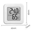 Weißer Mini-Elektronik-Temperatur- und Feuchtigkeitsmesser Auto-Thermometer mit lächelndem Gesicht Display Kühlschrank-Thermometer