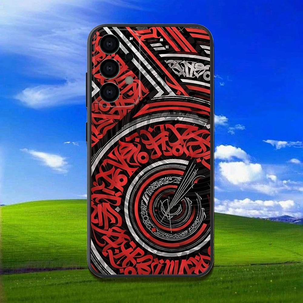 Pokras Lampas Art Graffiti Handyhülle für Samsung Galaxy A13,A21s,A22,A31,A32,A52,A53,A71,A80,Weiche Schwarze Hülle