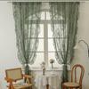 French Pastoral Semi-Shade Lace Gauze Curtain for Bedroom, Living Room, Bay, and Balcony Windows