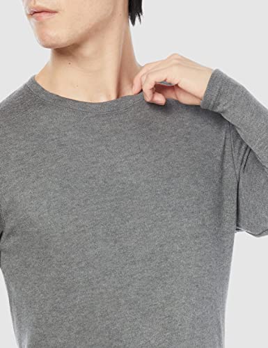 Hanes Long-Sleeve Warm Crew Neck Long-Sleeve T-Shirt, Fleece Material, Thick Inner Shirt, Warm, Brushed Finish, Crew Neck, Warm T-Shirt HM4-Q508A