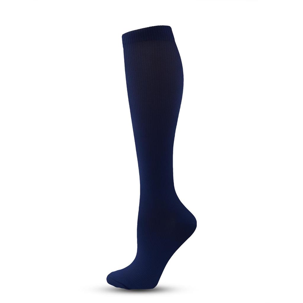 Unisex Outdoor Lauf- und Radsport Kompressionssocken - Lang, einfarbig, elastische Wadenstütze.