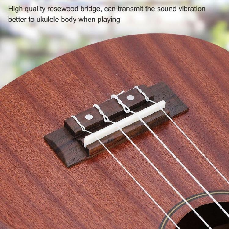 Ukulele Bridge with Saddles and Nut Rosewood Ukele Instruments Bridge Professional Replacement Gift for Beginners