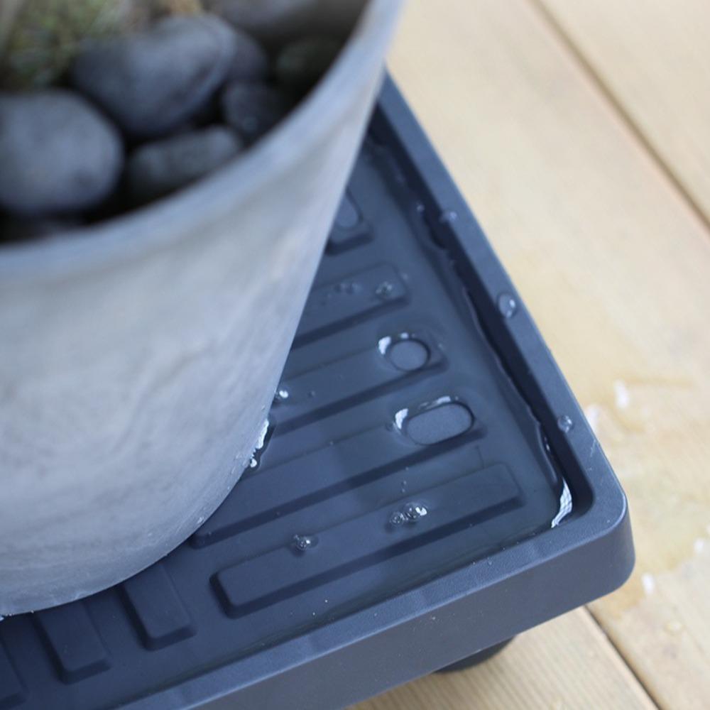 Mobile Flower Pot Stand Trays Plastic Multifunctional Flowerpot Tray Anti Rotting Root with Wheels Flower Disc Base Gardening