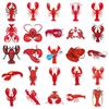 50pcs Cute Lobster & Animal Stickers for Food Diary & Notebooks