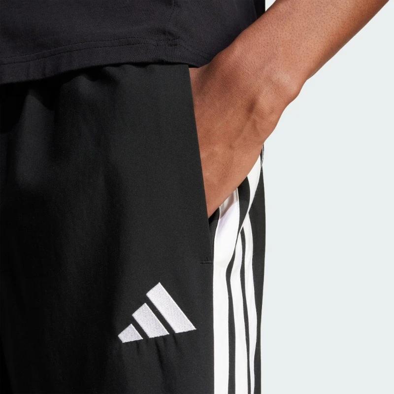 Adidas FW24 Casual Minimalist Striped Sports Trousers Unisex Bottoms Black KA8350