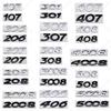 Car Trunk Emblem Sticker Accessories For 301 407 206 207 208 2008 301 307 308 3008 406 407 408 4008 508 5008 Rifter RCZ