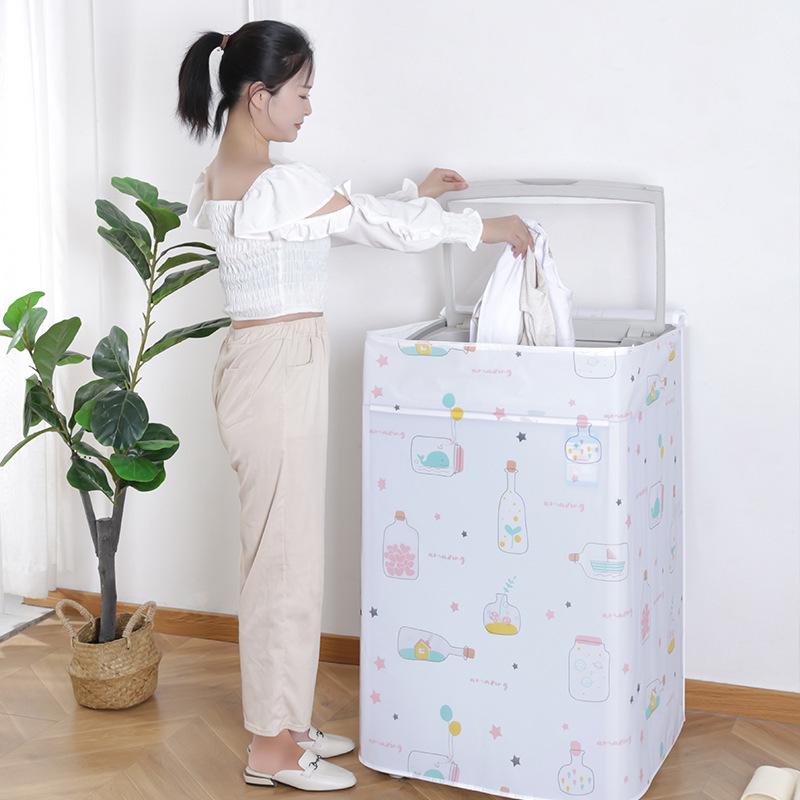 Husă Universală pentru Mașină de Spălat din PEVA pentru Modele cu Încărcare Frontală și Superioară - Impermeabilă, Rezistentă la Praf și Protecție Solară pentru Balcoane.