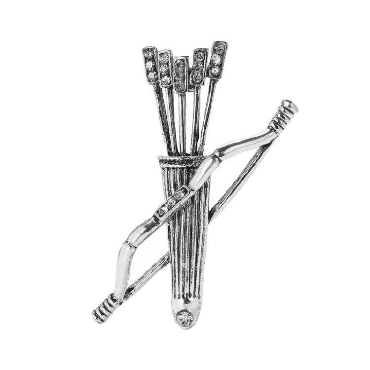 

Unisex Vintage Arrows Theme Brooch Retro Quiver Pin Alloy Fashion Item For Style Enhancement In Multiple Settings серебряный