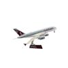Qatar A380 Double-Door Model with Lights & Wheels - Realistic Static Aviation Ornament