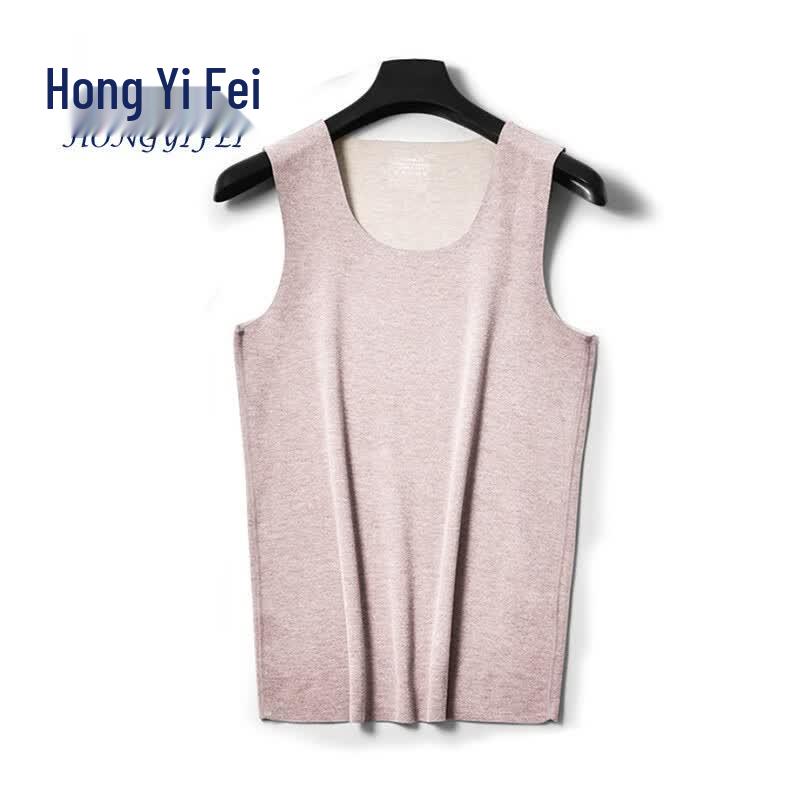 Hongyifei Men's Silk Blend Thermal Self-Heating Vest