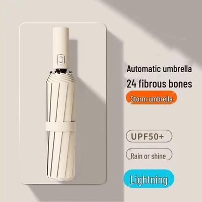 Extra Large Automatic Folding Umbrella with UV Protection for Sun and Rain