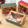 5/10/20 Stück Weihnachts-Süßigkeitenbox PVC-Fenster Keksbox Lebkuchenbox Navidad Natal Noel Frohe Weihnachten Dekoration für das Neue Jahr 2025