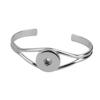 Bracciale Rigido con Charm in Lega Argentata con Bottone a Pressione Singolo si adatta a Noosa