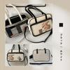 Shoulder Clear Crossbody Show Transparent School Faux Plush Fan High School Large Multifunctional BAG8930 [MORGEN SKY] Bag, Ita-Bag, 3-Way Bag, Bag,