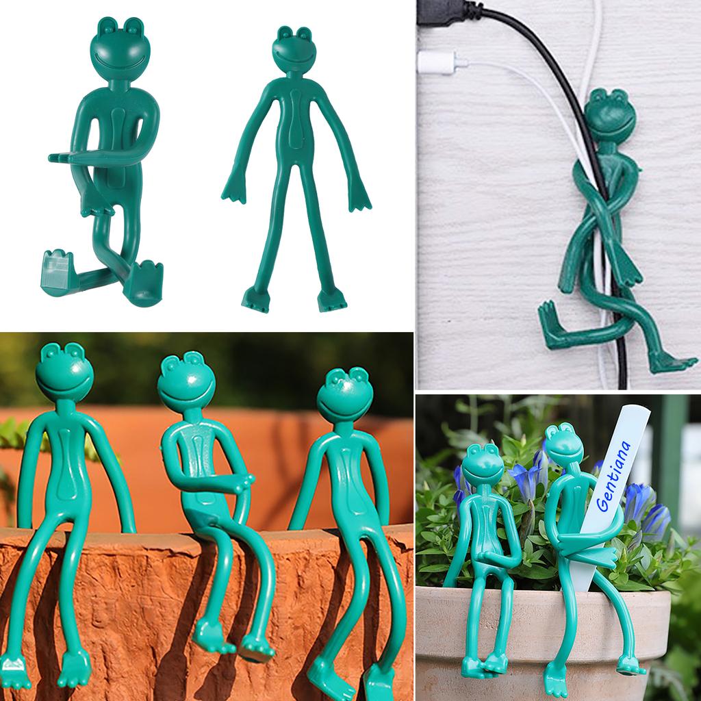 Froschförmige Pflanzenbinder Garten Blume Gemüse Pflanzung Ranke Stiel Ast Korrektur Kletter Fixierklammern Wiederverwendbare Kabel Drahtbinder