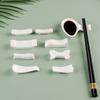 Star-Mark Pure White Ceramic Dual-Use Chopstick Rest